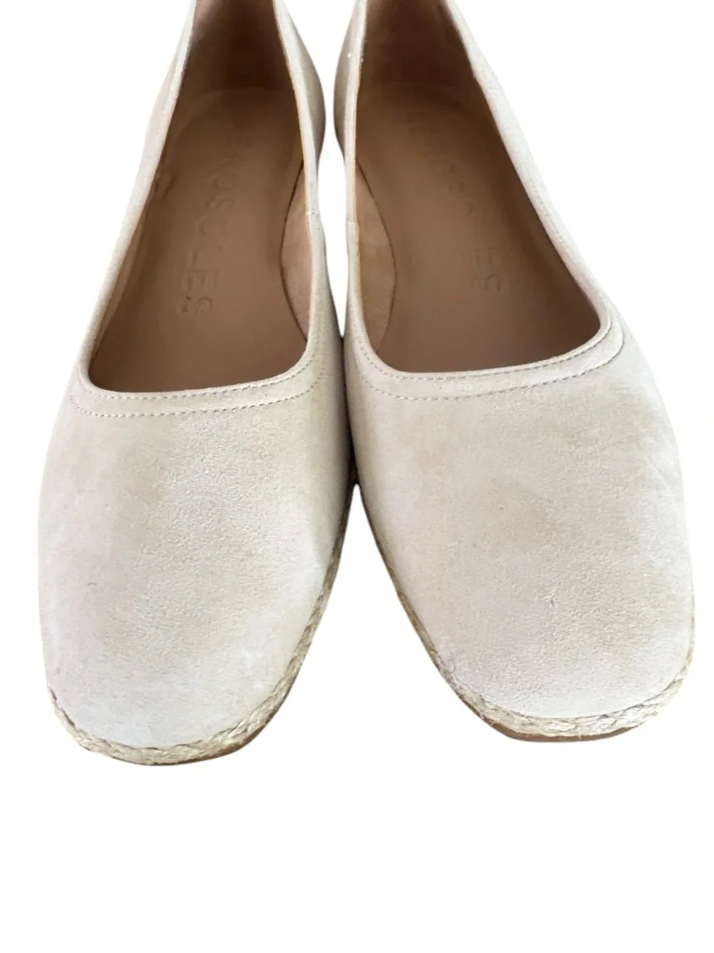 Aerosoles NWOB Roma Wedge Espadrille Suede Stone Sz. 8